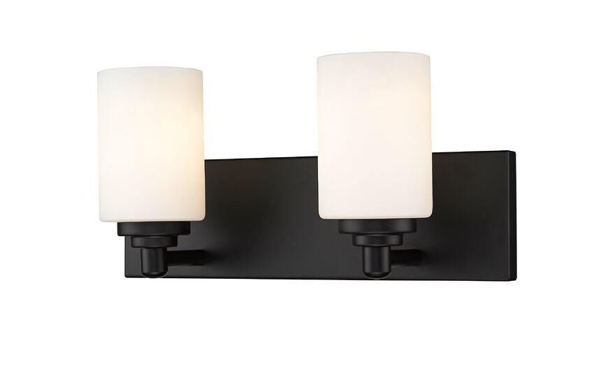Steel with Frosted Glass Shade Vanity Light - LV LIGHTING