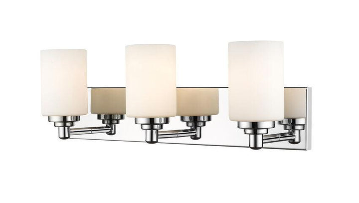 Steel with Frosted Glass Shade Vanity Light - LV LIGHTING