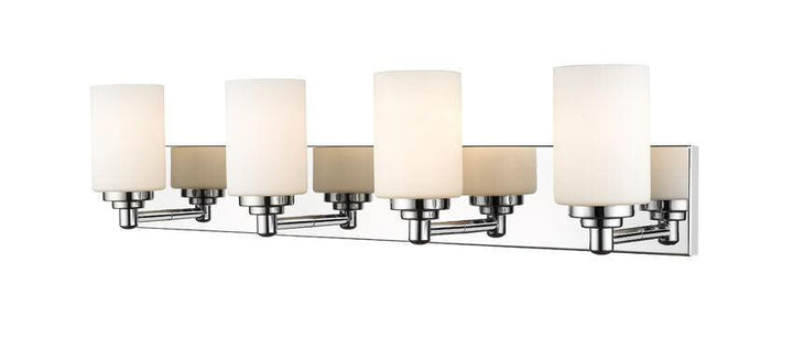 Steel with Frosted Glass Shade Vanity Light - LV LIGHTING