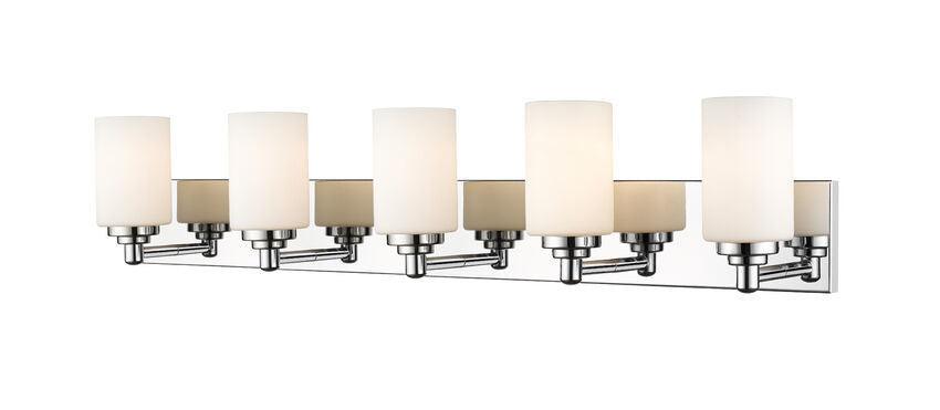 Steel with Frosted Glass Shade Vanity Light - LV LIGHTING