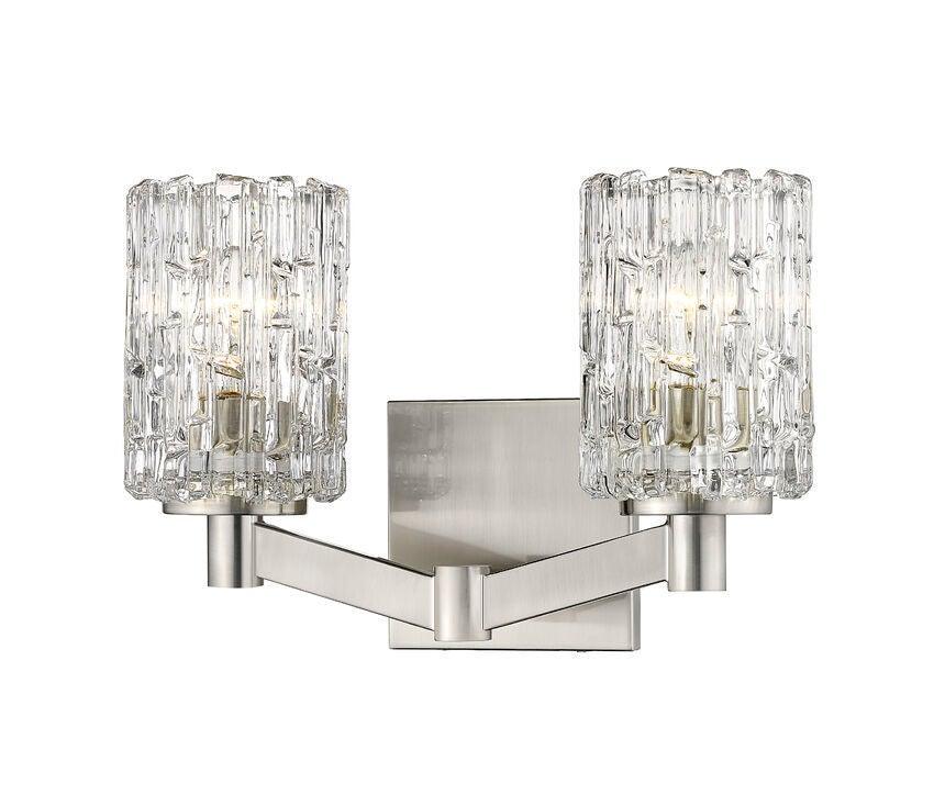 Steel with Bejeweled Glass Shade Vanity Light - LV LIGHTING