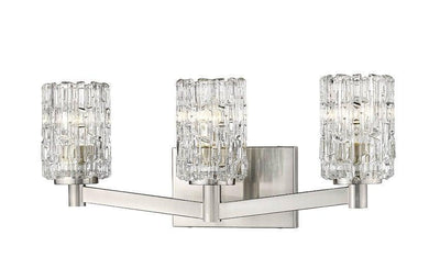 Steel with Bejeweled Glass Shade Vanity Light - LV LIGHTING