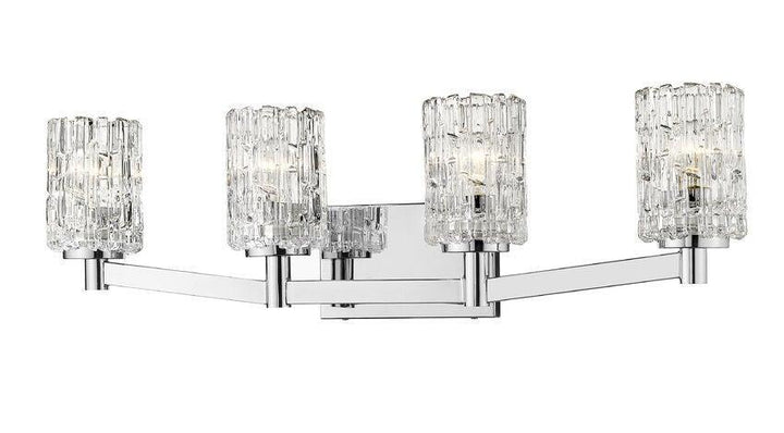 Steel with Bejeweled Glass Shade Vanity Light - LV LIGHTING