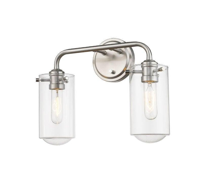 Steel with Clear Glass Shade Vanity Light - LV LIGHTING