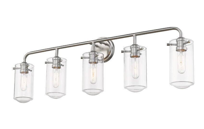 Steel with Clear Glass Shade Vanity Light - LV LIGHTING
