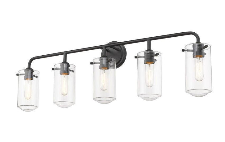 Steel with Clear Glass Shade Vanity Light - LV LIGHTING