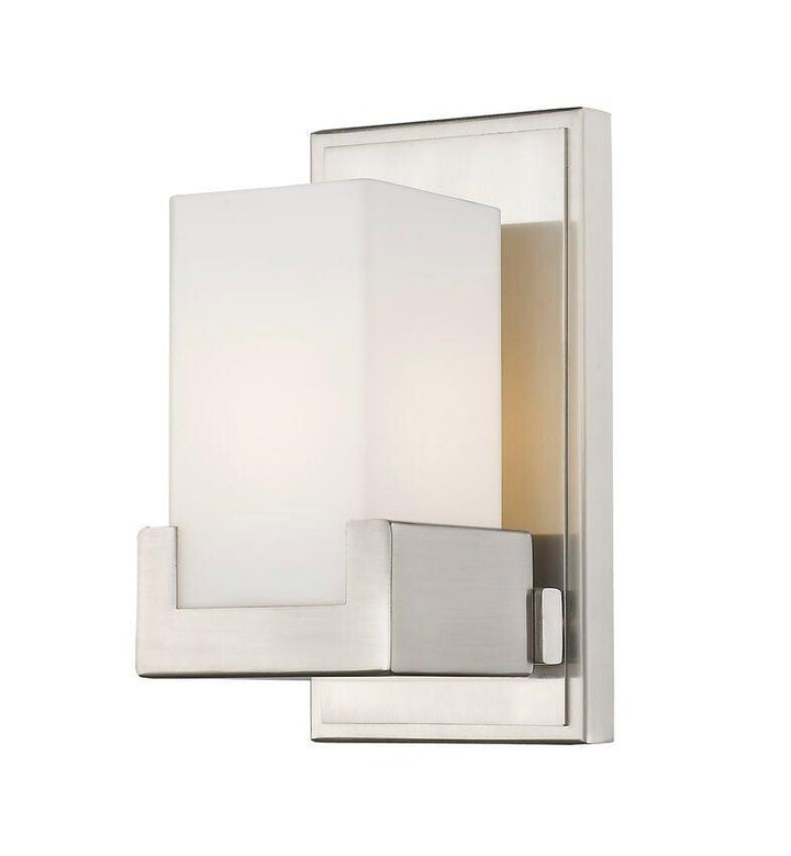 LED Steel with Matte Opal Glass Shade Vanity Light - LV LIGHTING