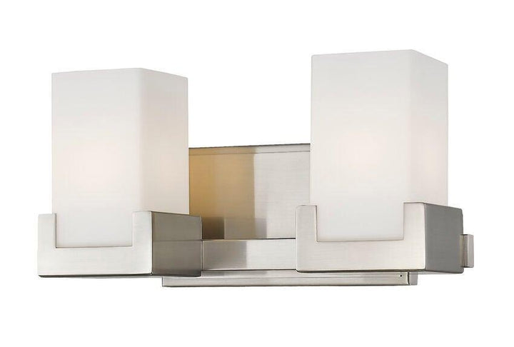 LED Steel with Matte Opal Glass Shade Vanity Light - LV LIGHTING