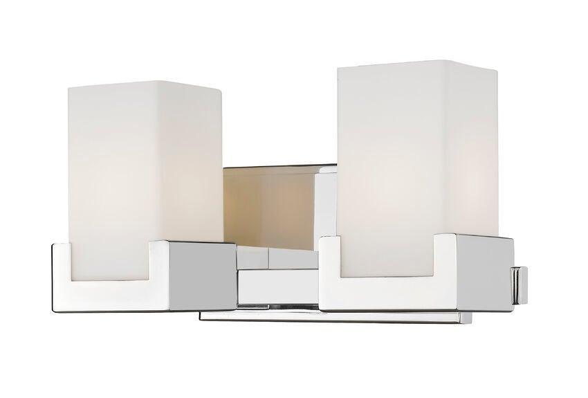 LED Steel with Matte Opal Glass Shade Vanity Light - LV LIGHTING