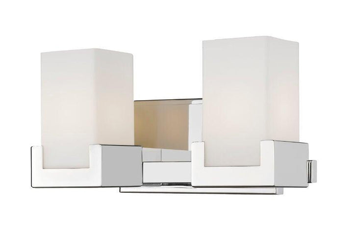 LED Steel with Matte Opal Glass Shade Vanity Light - LV LIGHTING