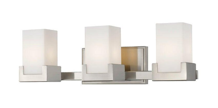 LED Steel with Matte Opal Glass Shade Vanity Light - LV LIGHTING