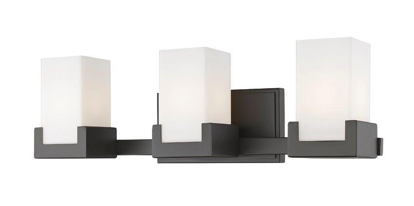LED Steel with Matte Opal Glass Shade Vanity Light - LV LIGHTING