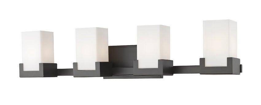 LED Steel with Matte Opal Glass Shade Vanity Light - LV LIGHTING
