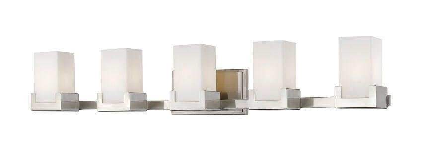 LED Steel with Matte Opal Glass Shade Vanity Light - LV LIGHTING