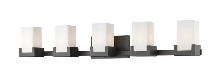LED Steel with Matte Opal Glass Shade Vanity Light - LV LIGHTING