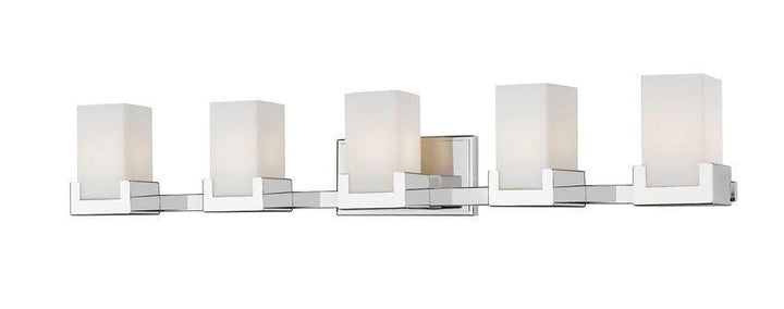 LED Steel with Matte Opal Glass Shade Vanity Light - LV LIGHTING
