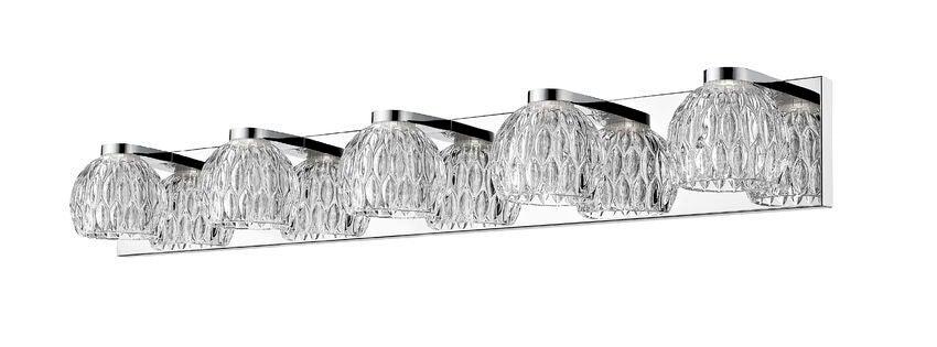 LED Chrome with Embellished Glass Shade Vanity Light - LV LIGHTING