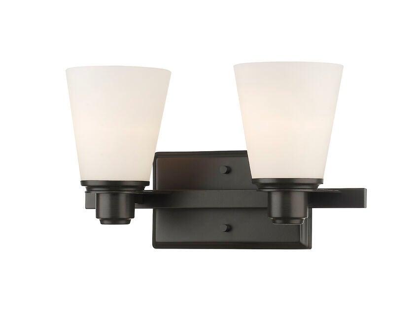 Chrome with Matte Opal Glass Shade Vanity Light - LV LIGHTING