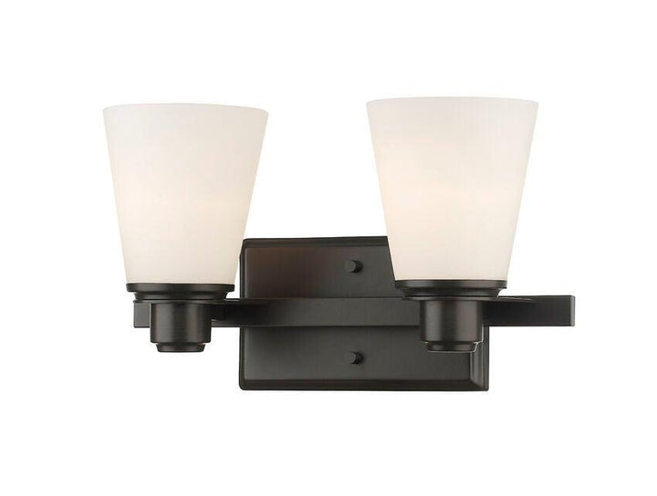 Chrome with Matte Opal Glass Shade Vanity Light - LV LIGHTING
