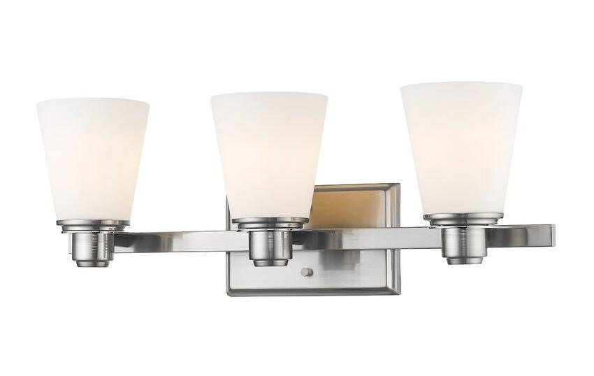 Chrome with Matte Opal Glass Shade Vanity Light - LV LIGHTING