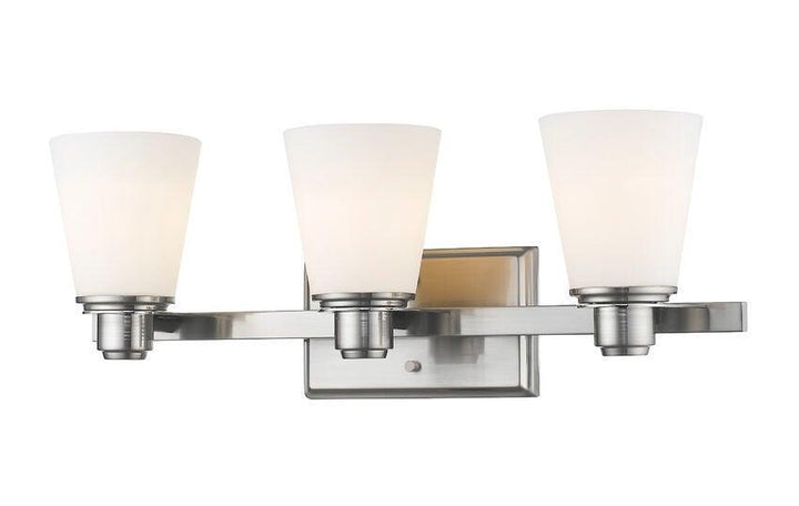Chrome with Matte Opal Glass Shade Vanity Light - LV LIGHTING
