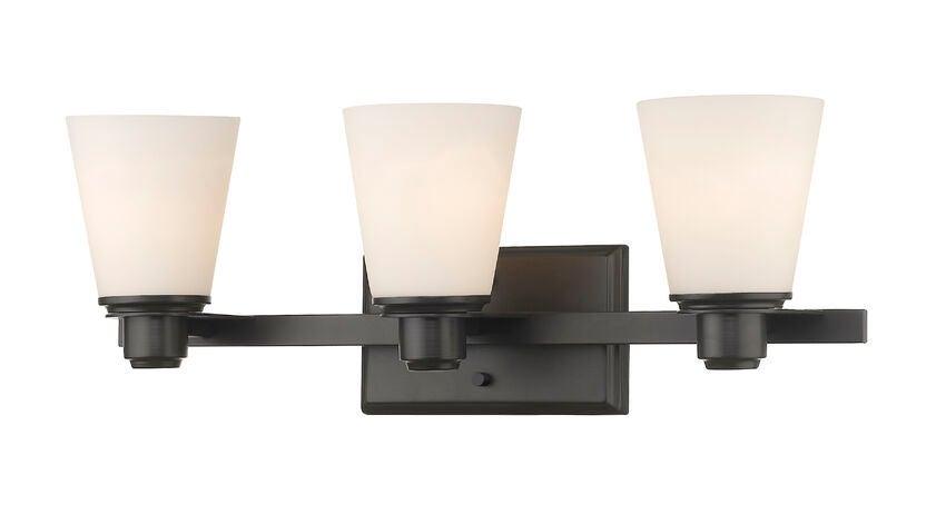 Chrome with Matte Opal Glass Shade Vanity Light - LV LIGHTING