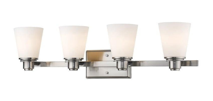 Chrome with Matte Opal Glass Shade Vanity Light - LV LIGHTING