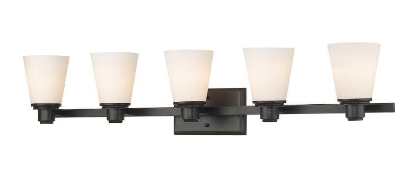Chrome with Matte Opal Glass Shade Vanity Light - LV LIGHTING