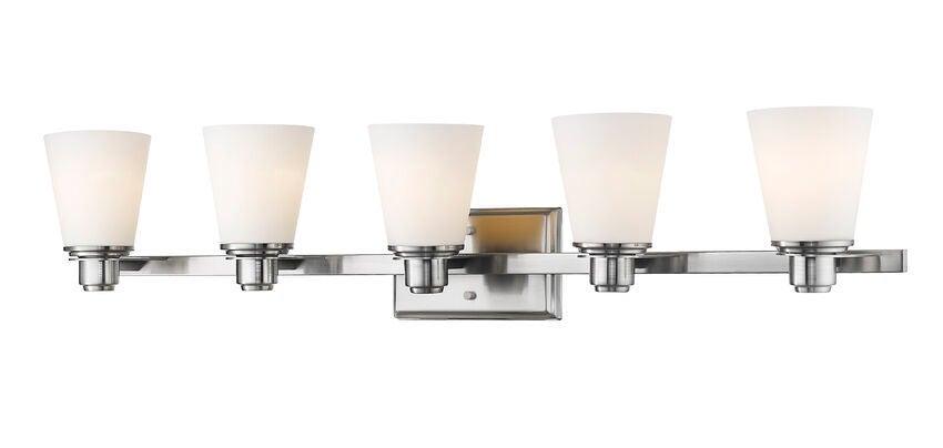Chrome with Matte Opal Glass Shade Vanity Light - LV LIGHTING