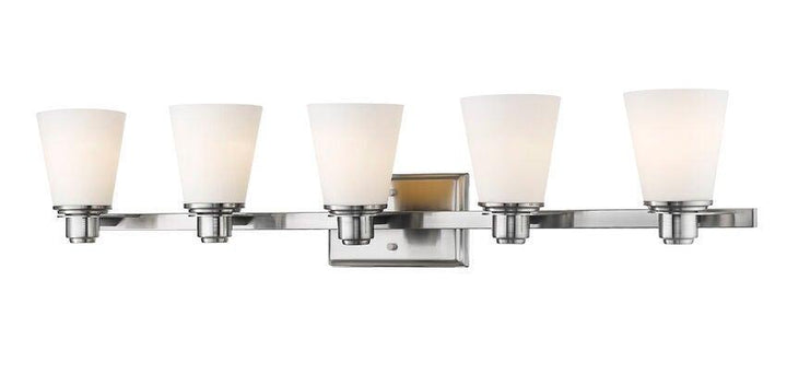 Chrome with Matte Opal Glass Shade Vanity Light - LV LIGHTING