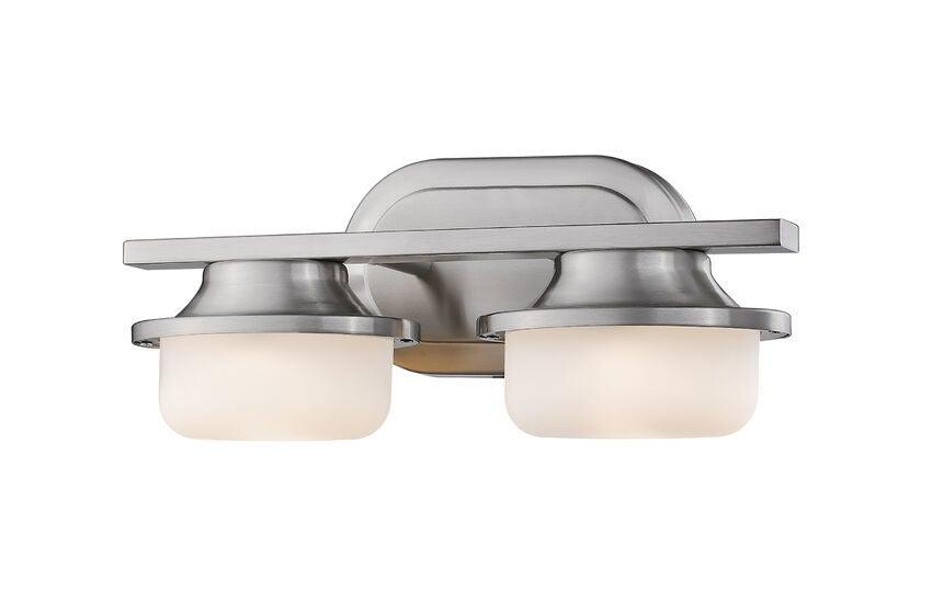 LED Steel with Matte Opal Glass Shade Vintage Industrial Vanity Light - LV LIGHTING