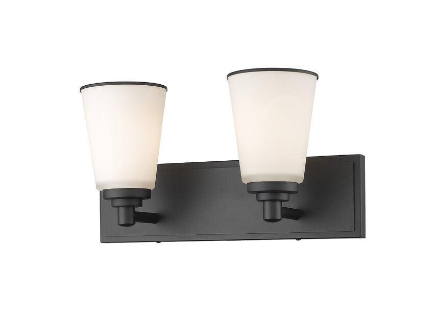 Steel with Matte Opal Glass Shade Vanity Light - LV LIGHTING