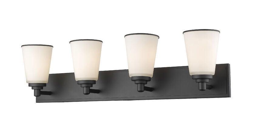 Steel with Matte Opal Glass Shade Vanity Light - LV LIGHTING