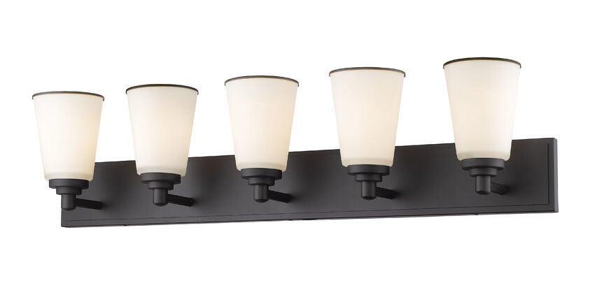 Steel with Matte Opal Glass Shade Vanity Light - LV LIGHTING