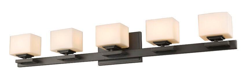 Steel with Box Matte Opal Glass Shade Vanity Light - LV LIGHTING