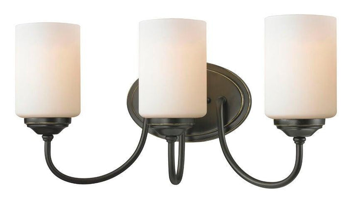 Steel with Cylindrical Matte Opal Glass Shade Vanity Light - LV LIGHTING