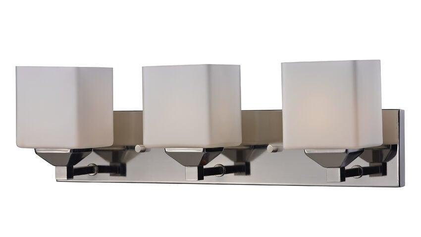 Steel with Box Matte Opal Glass Shade Vanity Light - LV LIGHTING