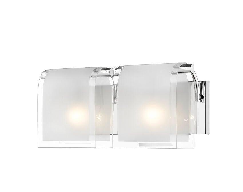 Steel with Clear and Frosted Hanging Glass Shade Vanity Light - LV LIGHTING