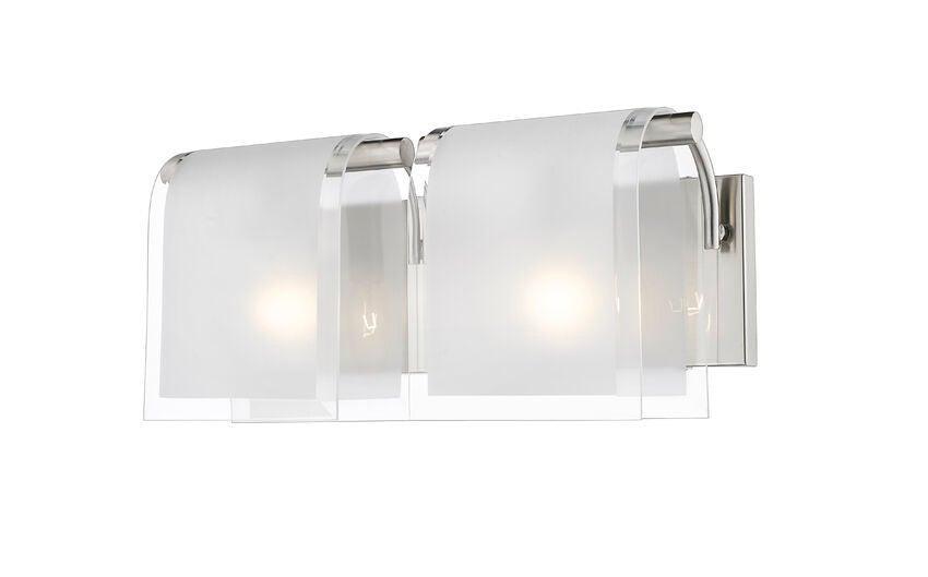 Steel with Clear and Frosted Hanging Glass Shade Vanity Light - LV LIGHTING
