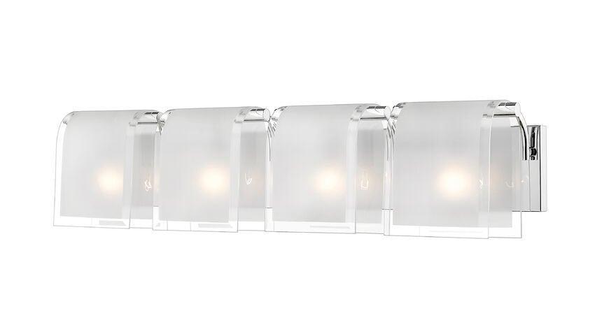 Steel with Clear and Frosted Hanging Glass Shade Vanity Light - LV LIGHTING
