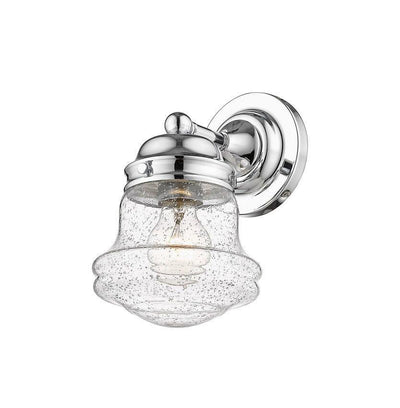 Steel with Schoolhouse Glass Shade Wall Sconce - LV LIGHTING
