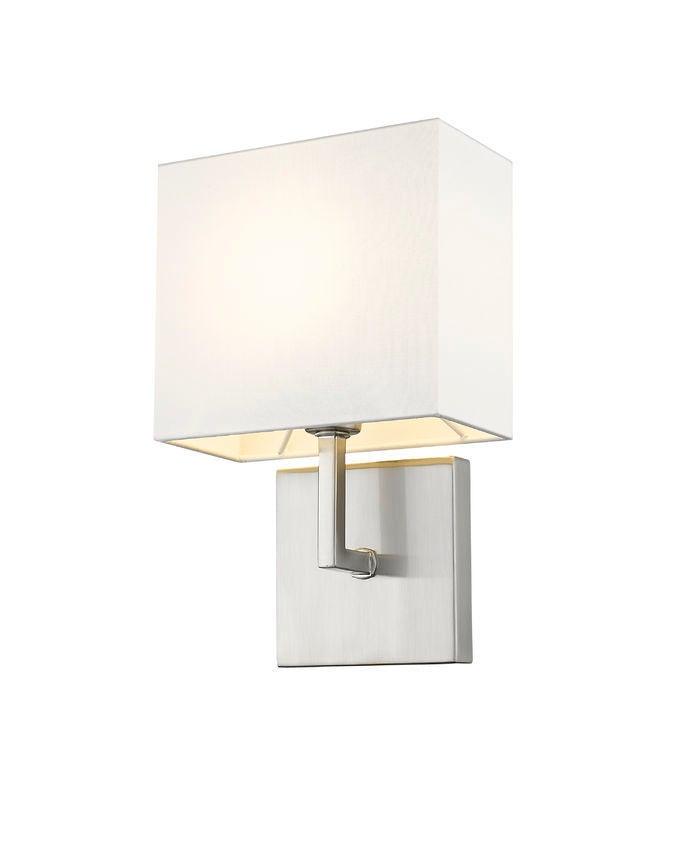 Steel with Rectangle Wite Fabric Shade Wall Sconce - LV LIGHTING