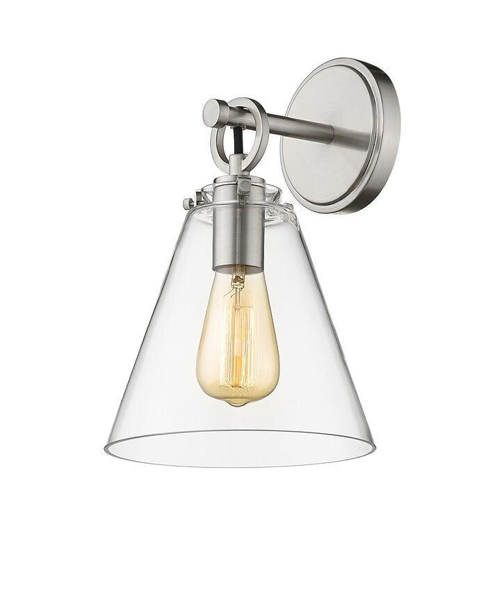 Steel with Clear Glass Shade Wall Sconce - LV LIGHTING