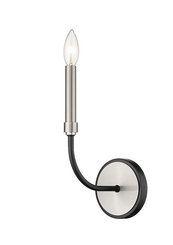 Matte Black Steel Arch Up Candle Style Wall Sconce - LV LIGHTING