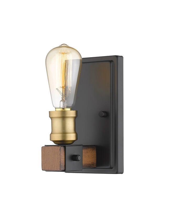 Steel with Single Light Industrial Style Wall Sconce - LV LIGHTING