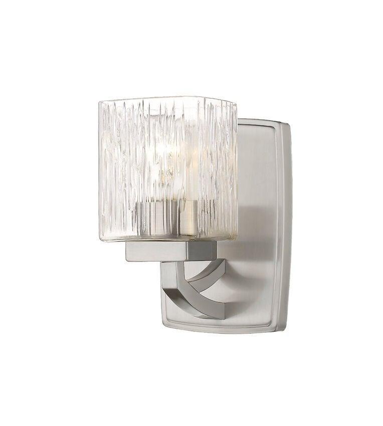 Steel with Chisel Glass Shade Wall Sconce - LV LIGHTING