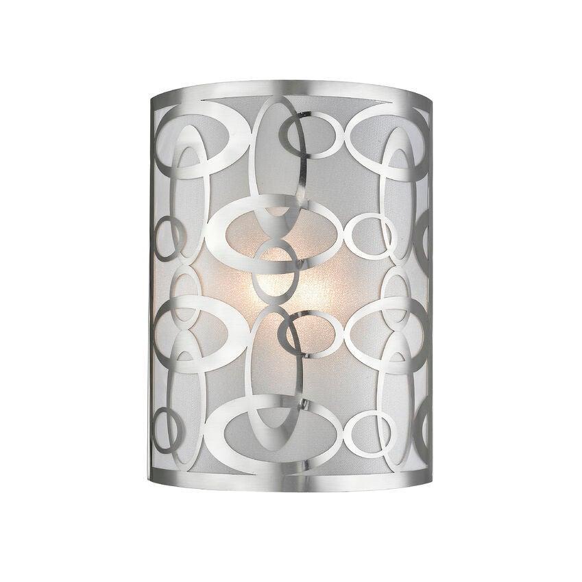Steel with Frosted Elliptical Shade Wall Sconce - LV LIGHTING
