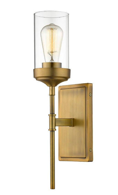 Steel with Clear Glass Wall Sconce - LV LIGHTING