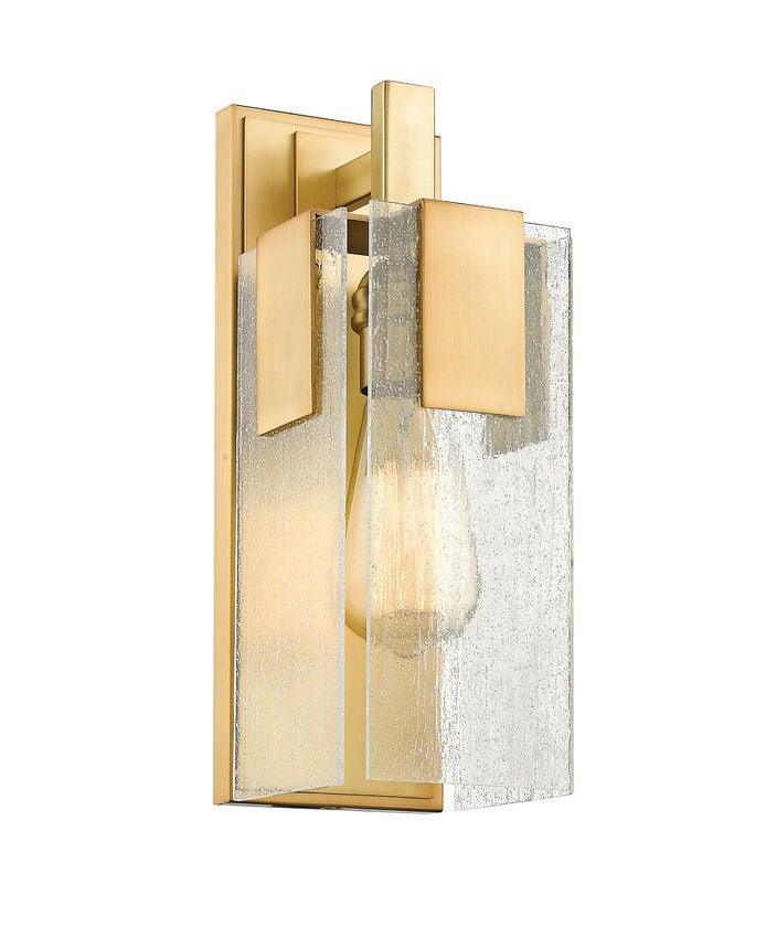 Steel with Clear Seedy Glass Shade Wall Sconce - LV LIGHTING