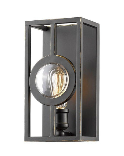 Steel with Porthole Glass Wall Sconce - LV LIGHTING